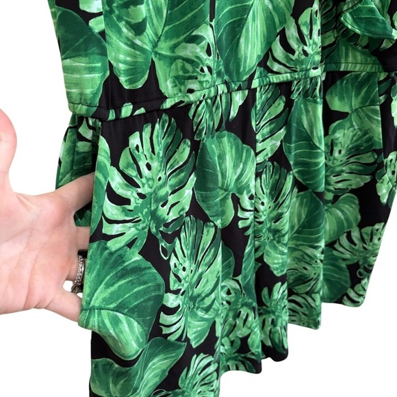 WHBM Palm Leaf Ruffle Surplice Romper | Size Small - Picture 5 of 7